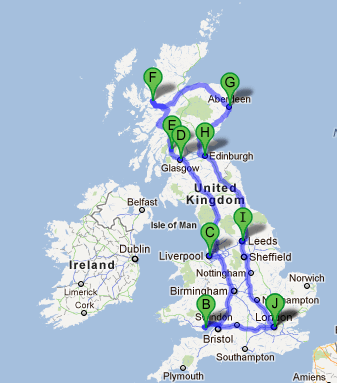 plan road trip uk