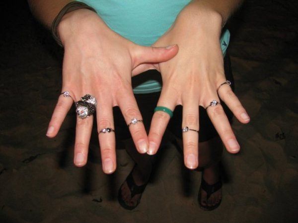 I proposed to Angie when traveling with a ton of plastic wedding rings.