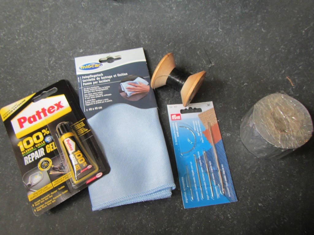 Tools Used to Fix a Hole in My Backpack