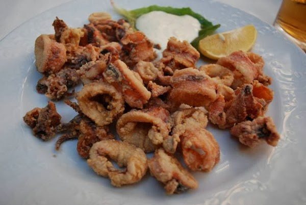 Perfectly fried calamari in Croatia