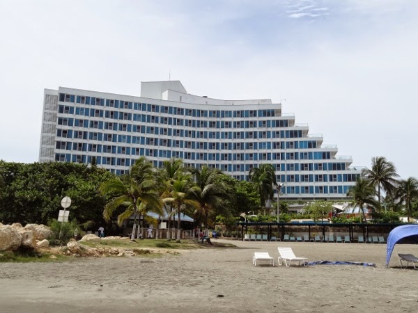 Hilton Cartagena from the beach.