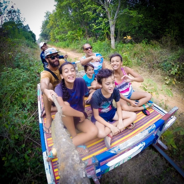 Bamboo Train in Cambodia