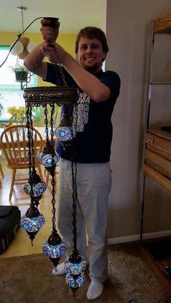 Hanging a Turkish Lamp at Home