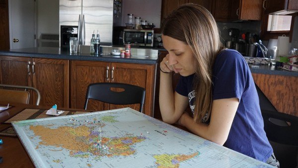 DIY Push Pin Travel Map - The Handyman's Daughter