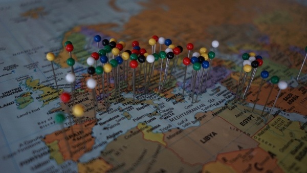 DIY Push Pin Travel Map