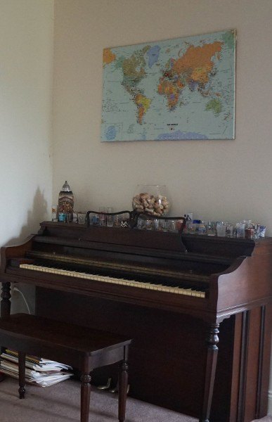 The Travel Piano Bar is Growing Thanks to Our Push Pin World Map