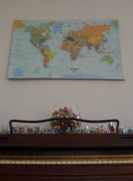 A Completed DIY Travel Pin Map