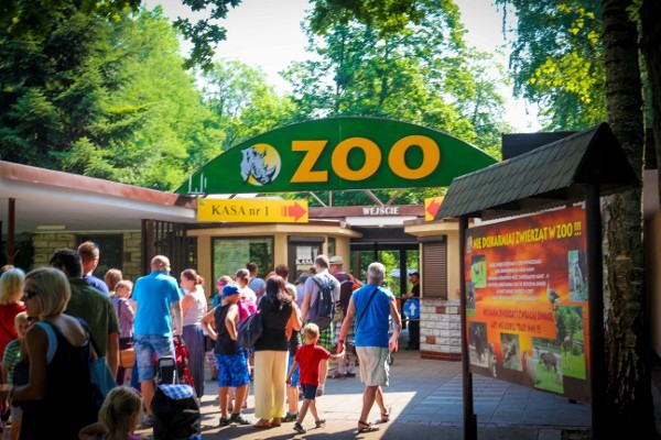 Entrance to the New Zoo in Poznan, Poland