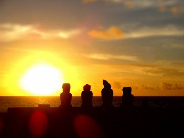 Easter Island at Sunset