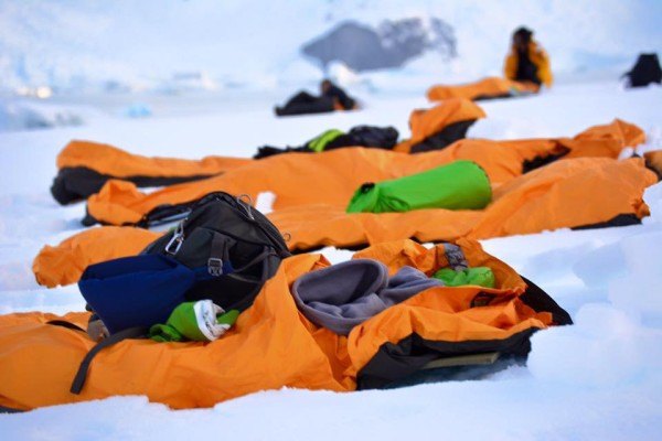 Camping in Antarctica