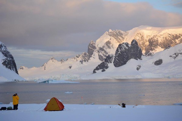 Camping in Antarctica