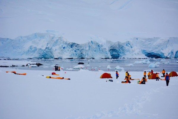 Camping in Antarctica