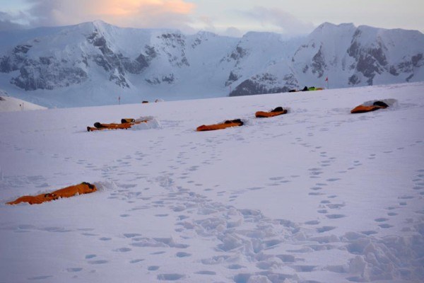 Camping in Antarctica