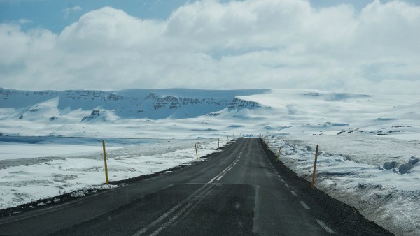 Driving On Top of a Mountain in Iceland
