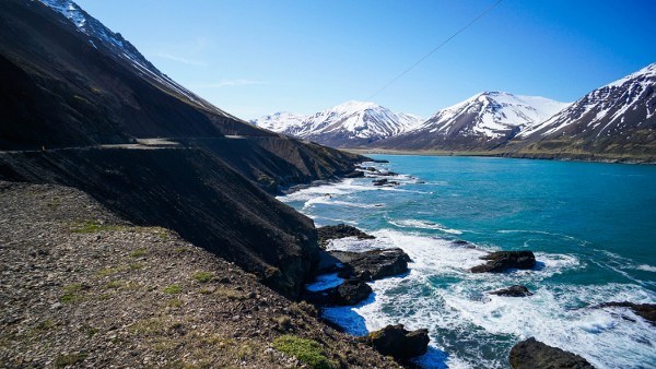 Driving to Borgarfjordur, Iceland