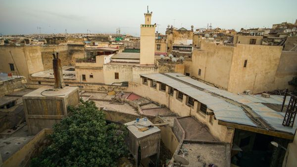 Hamam Smoke Stack in Bottom Left