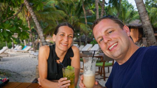 Drinks at the Takamaka Beach Bar on Praslin