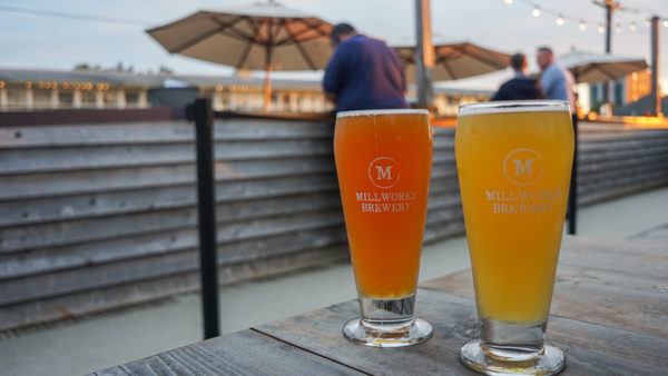 Rooftop beers at Millworks Brewery