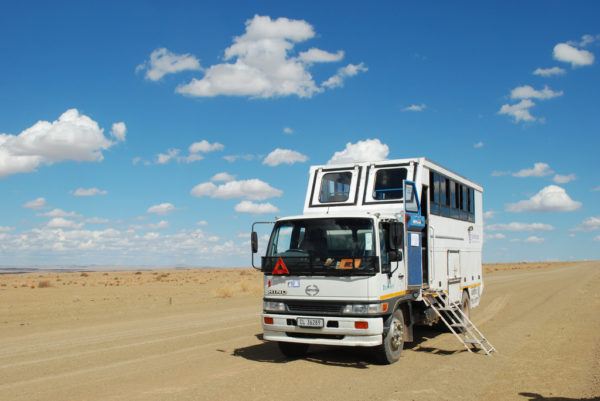 G Adventures Safari Vehicle in Namibia