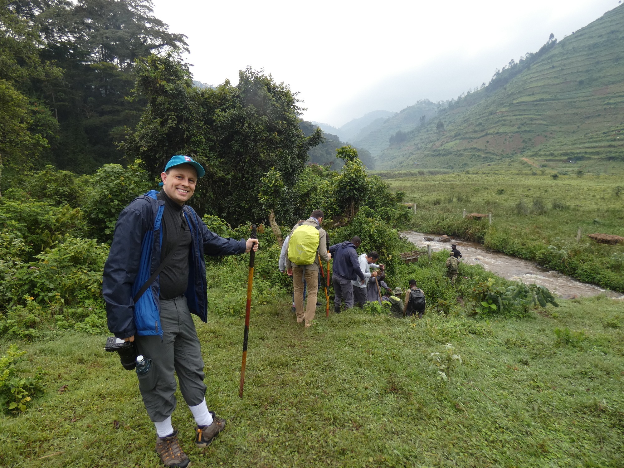 Hiking into Bwindi