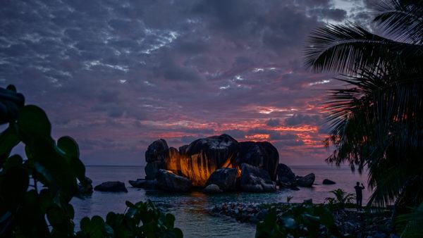 Sunset in the Seychelles