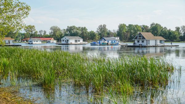 Floating Houses at Presque Isle