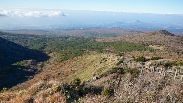 View from Mount Hallasan on the Yeongsil Trail