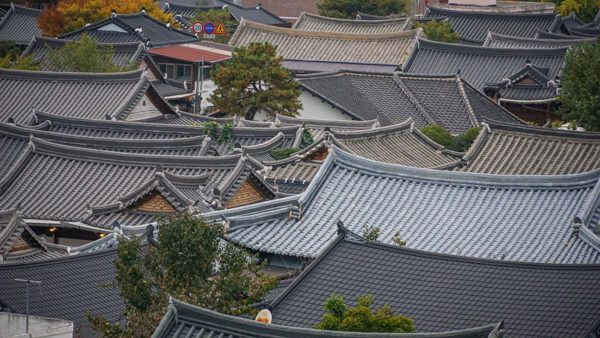 Hanok Rooftops in Jeonju