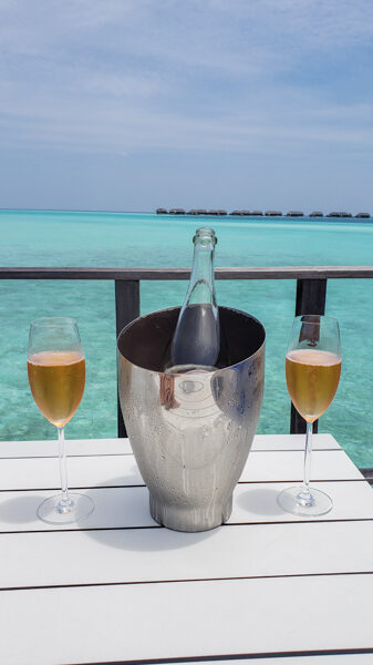 Welcome Champagne at Conrad Rangali