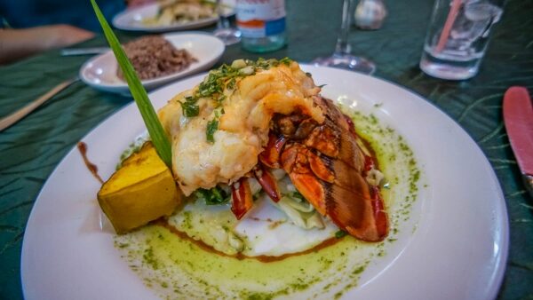 Enjoying a Lobster in Havana