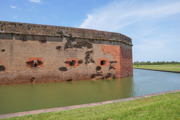 Cannon Holes at Fort Pulaski on Backside