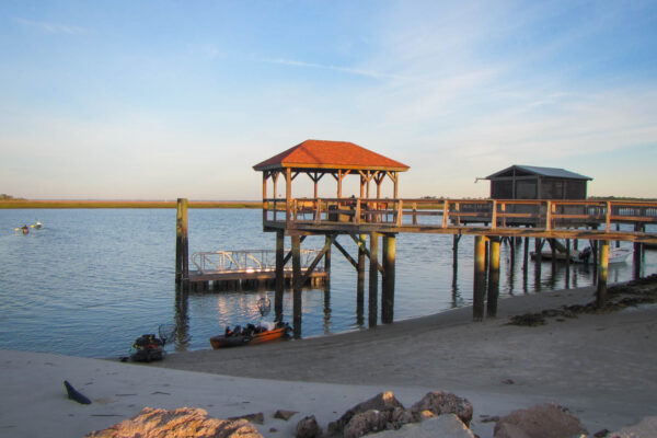 Shoreline on Tybee Island at Sunrise