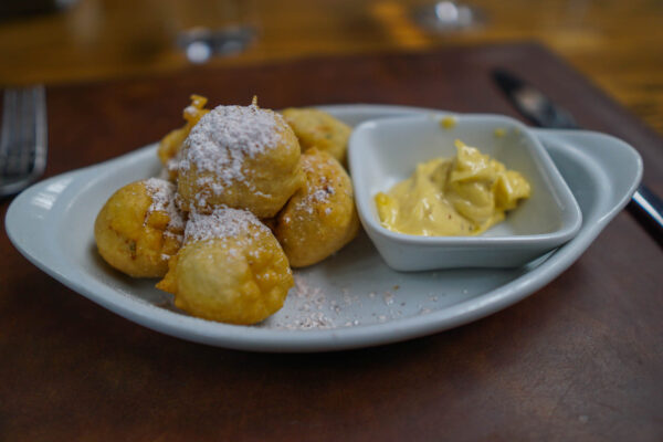 Crab Beignets at The Grey