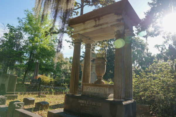 Graves at Bonaventure Cemetery Near Savannah