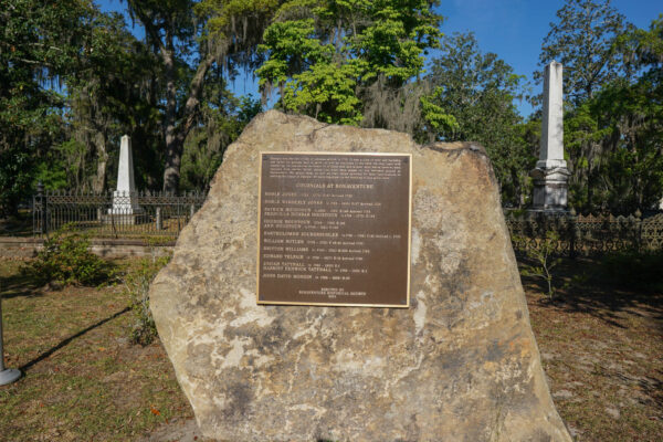 Memorial to Colonists at Bonaventure in Savannah