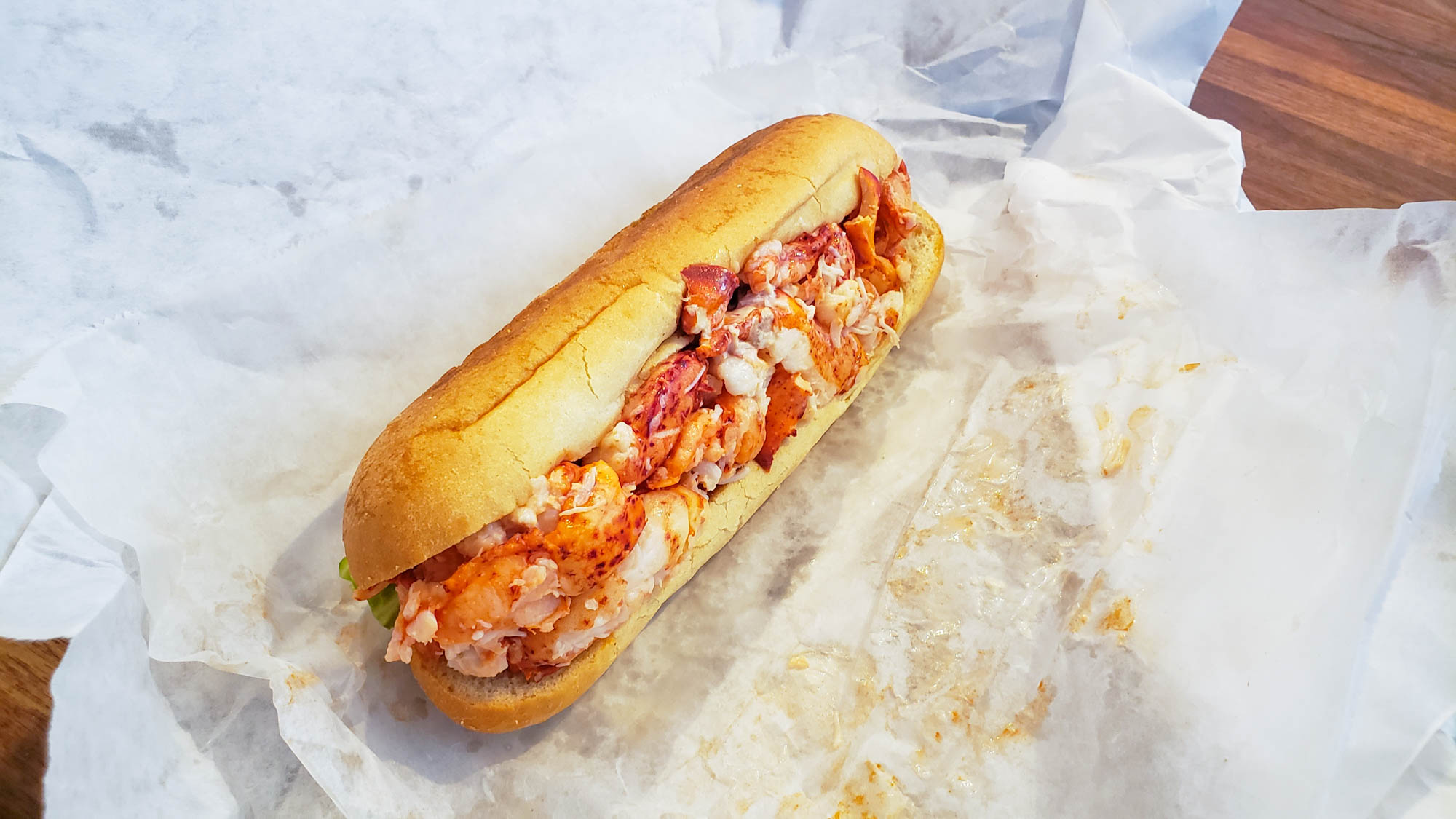 Maine Lobster Roll from The Landing Store in Kennebunk