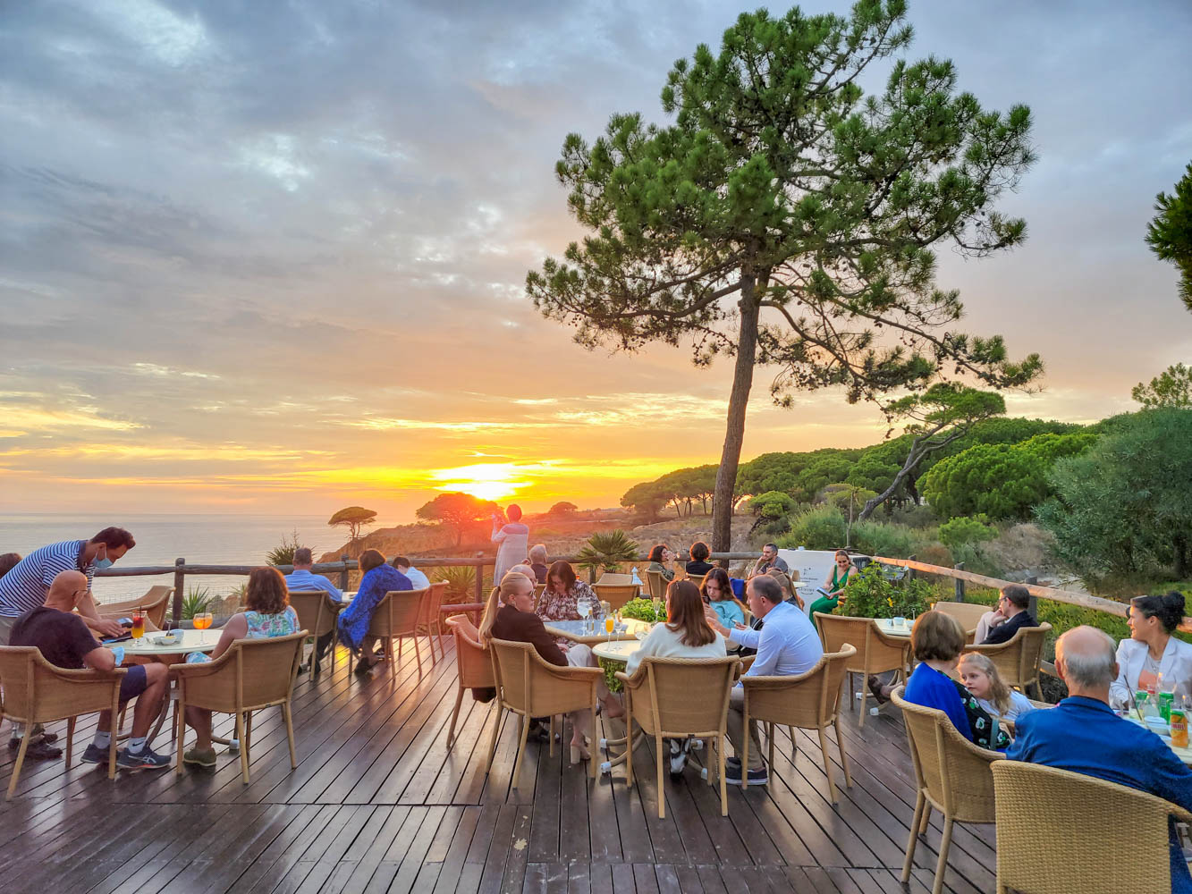 Pine Cliff Hotel Mirador Bar at Sunset