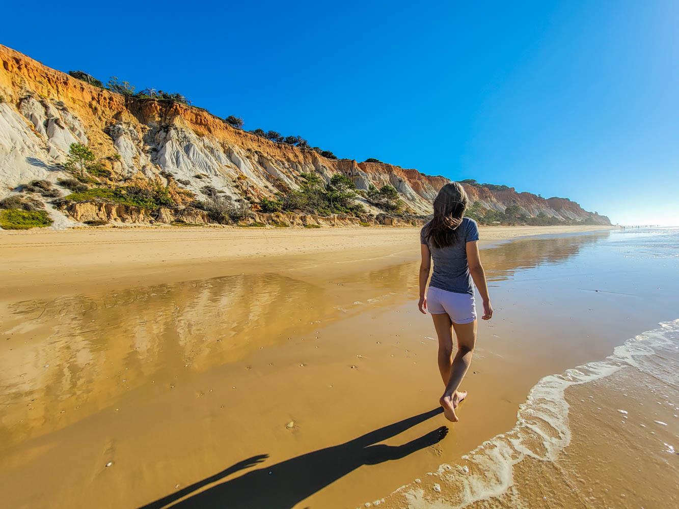 The beach at the Pine Cliff Hotel in the Algarve