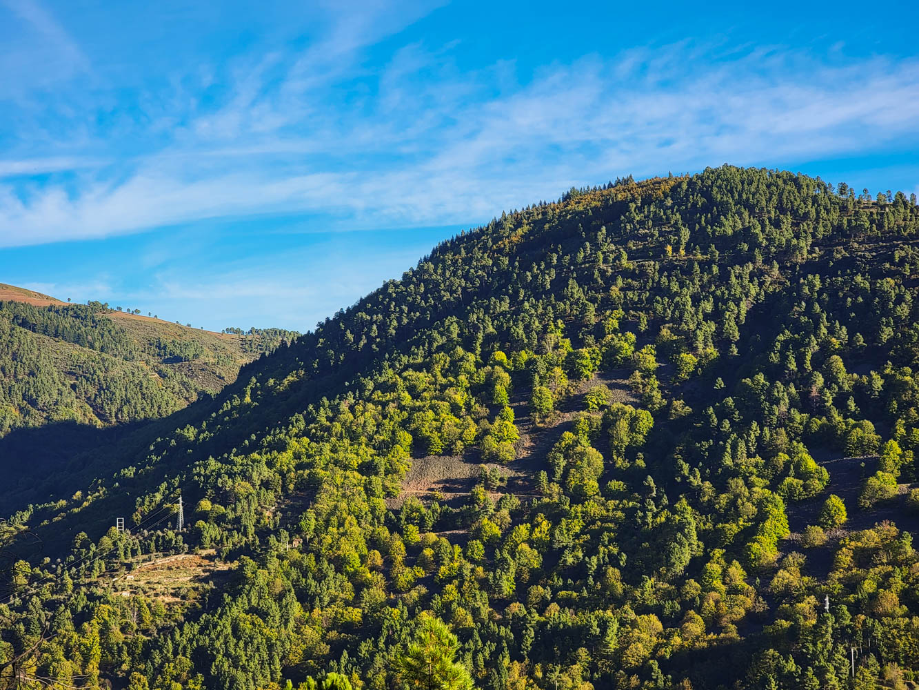 Mountain views along the Wild Boar Route in Manteigas