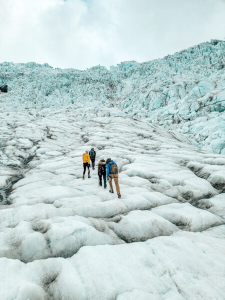 Hiking on a Glacier in Iceland