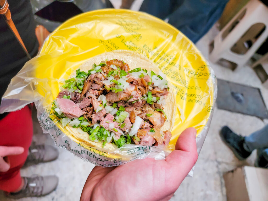 Market Tacos in Mexico City