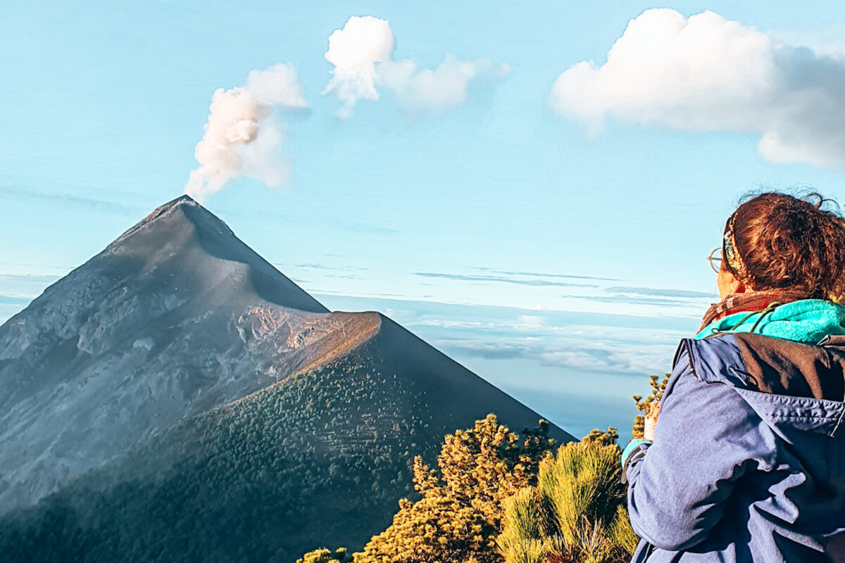 Summit Views of Acatenango Volcano in Guatemala