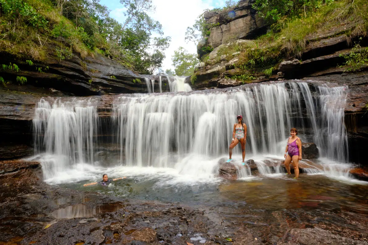 Los Pianos Waterfall in Colombia