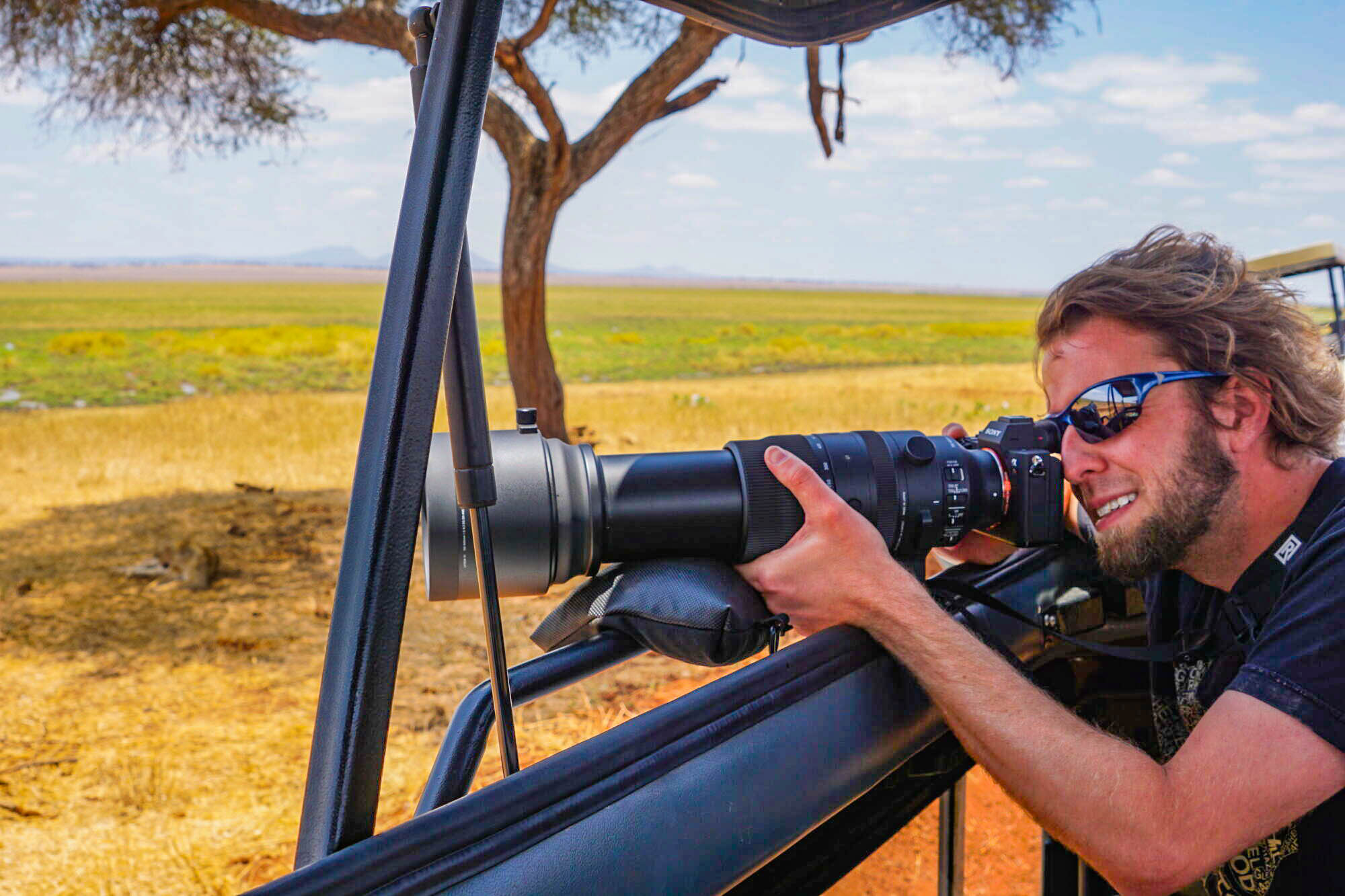 Using a Camera Bean Bag on Safari