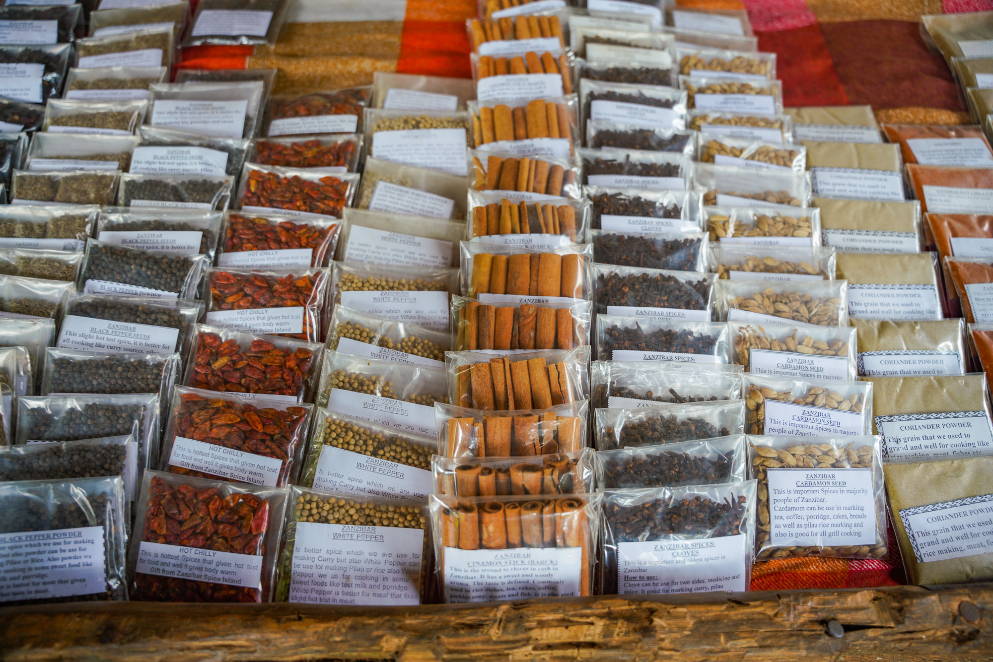 Spices for Sale at a Zanzibar Spice Farm