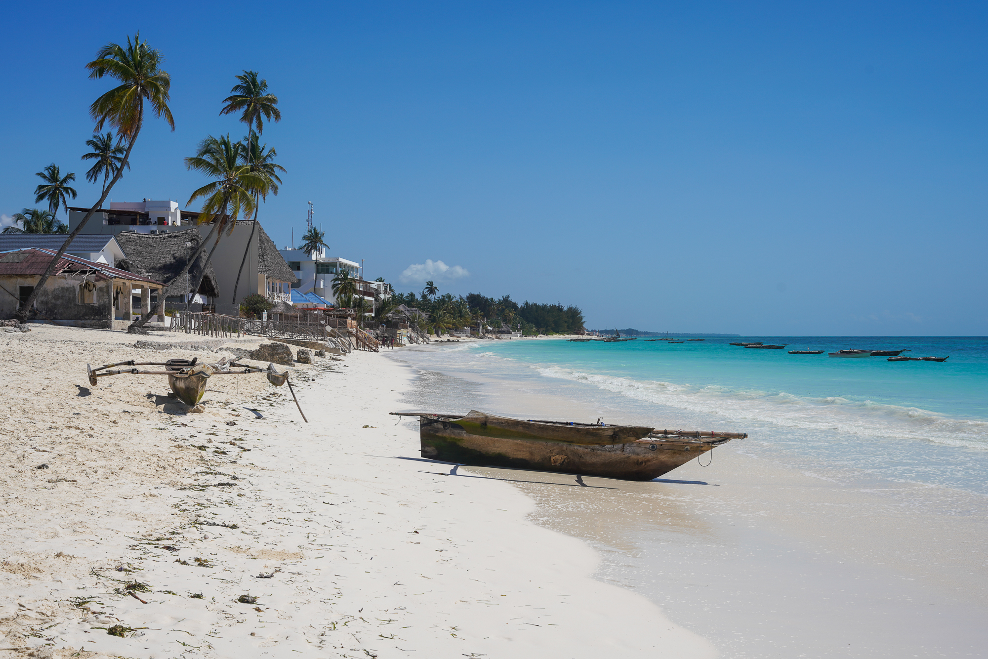 Jambiani Beach with Boats