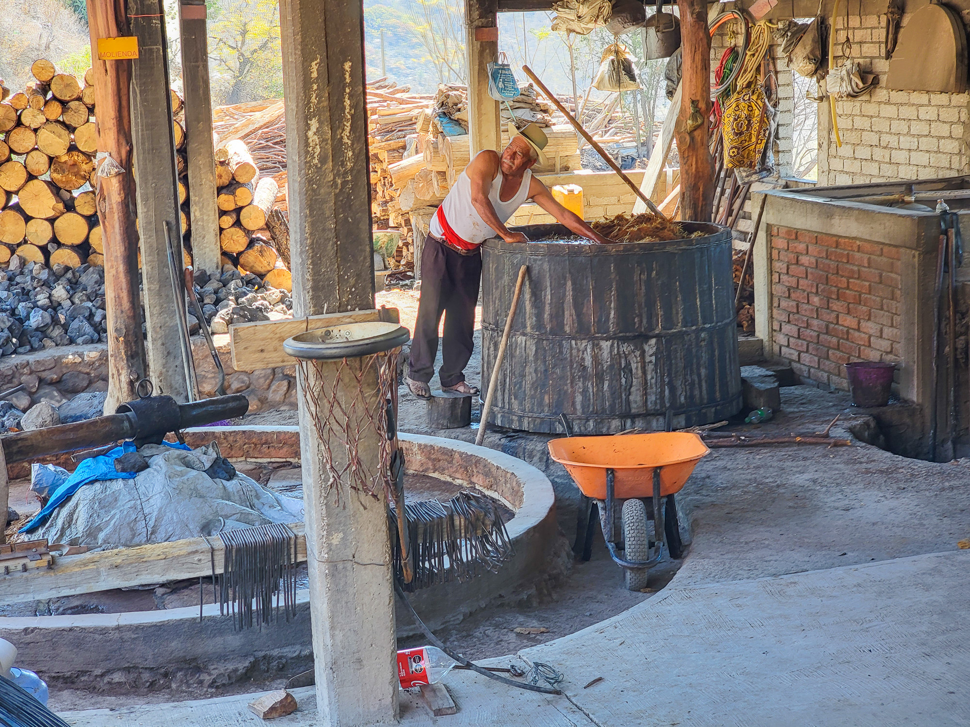 Family mezcal production