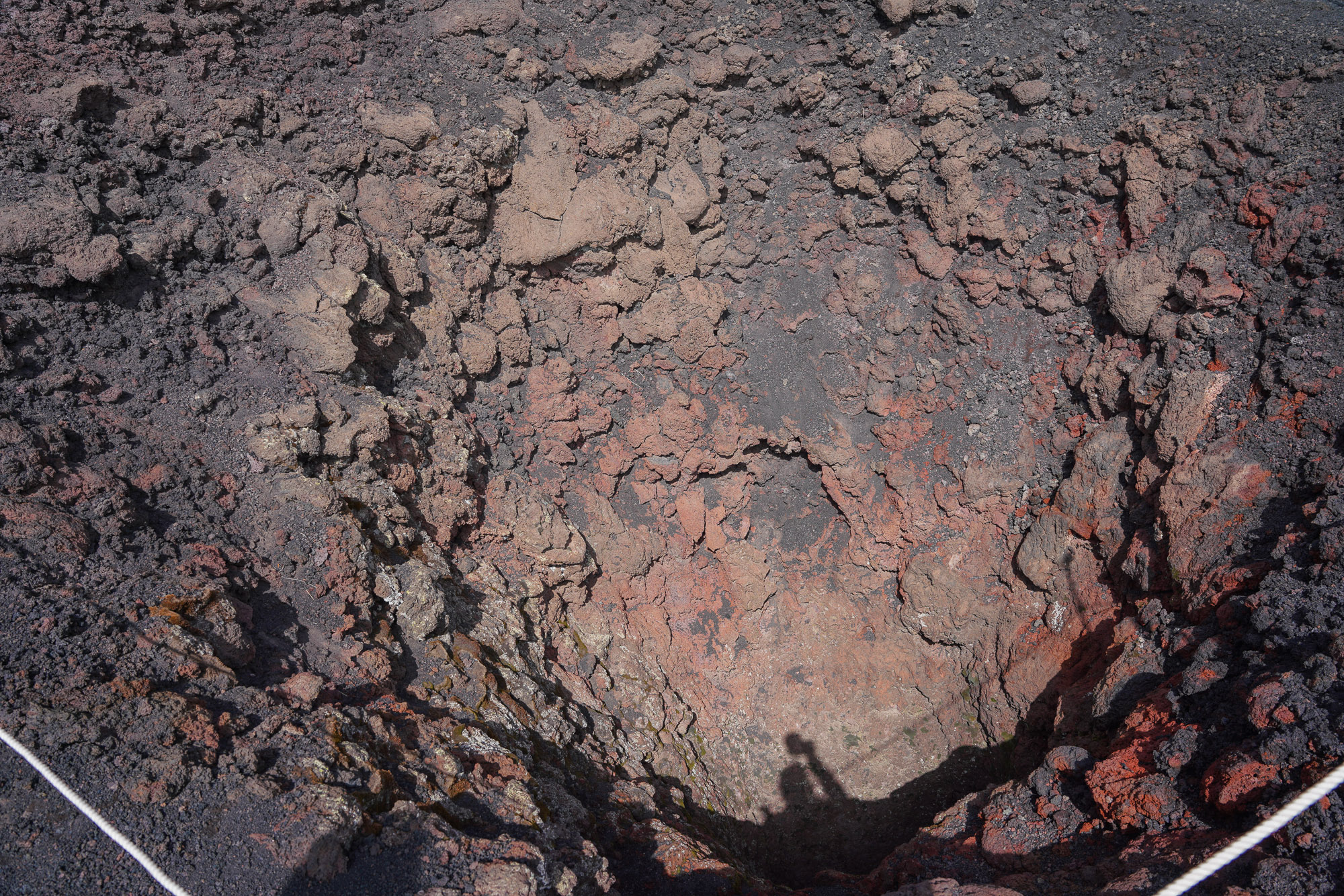 Looking into an Etna Crater