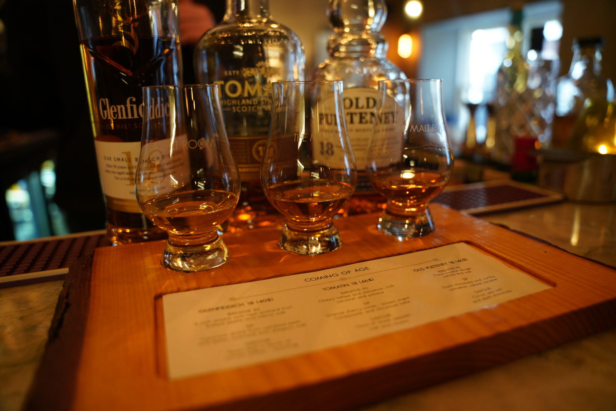 Whisky Tasting at a Bar