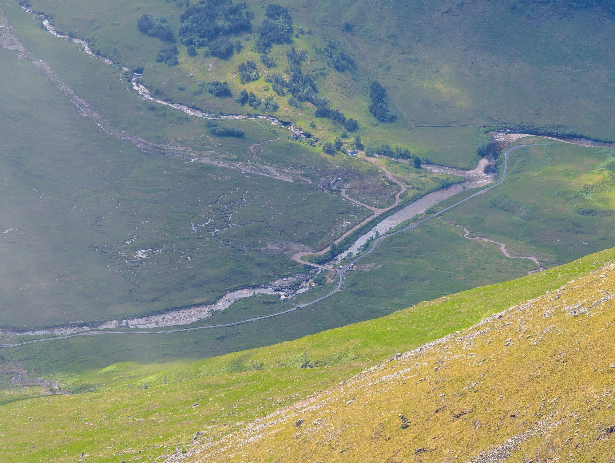 Looking Down on a Narrow Road